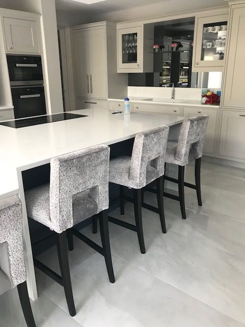 Barstools in a commercial bar setting